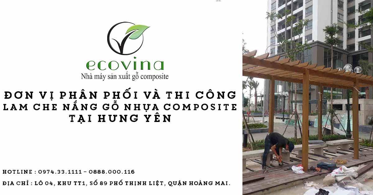Phân phối và thi công lam che nắng gỗ nhựa composite tại Hưng Yên