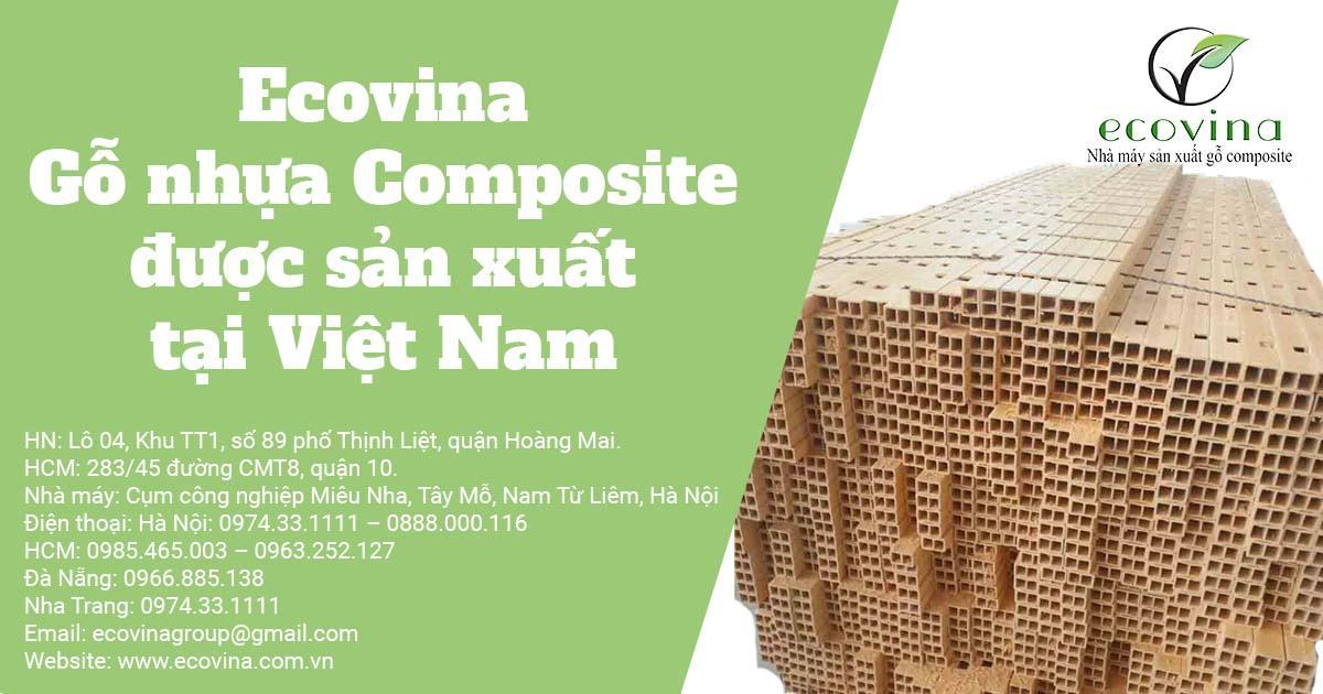 Ecovina - Gỗ nhựa Composite được sản xuất tại Việt Nam