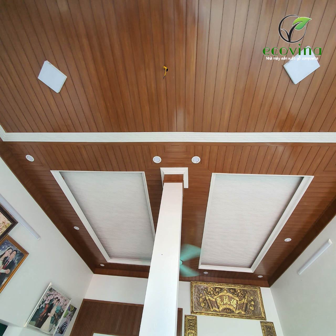 Thi công tấm ốp trần gỗ nhựa composite tại Tân Yên - Bắc Giang ...
