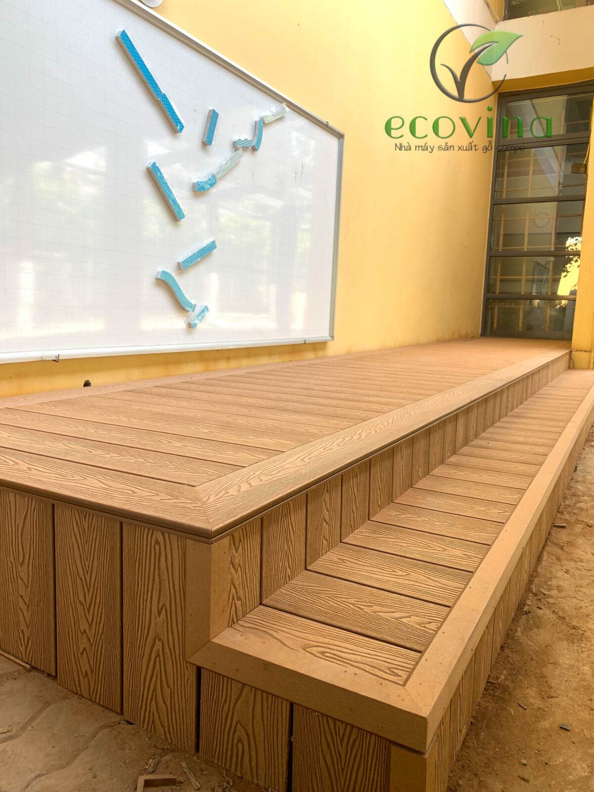 Ecovina thi công thiết kế sàn gỗ nhưa ngoài trời 