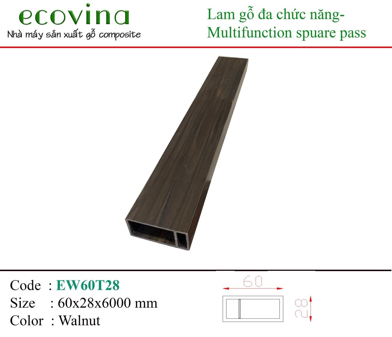  Lam gỗ trang trí ecovina mã EW60T28
